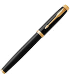 Parker IM 2094151 Fine Nib + Converter TB Matt Black Gold Trim Fountain Pen