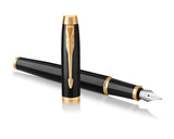 Parker IM 2094151 Fine Nib + Converter TB Matt Black Gold Trim Fountain Pen