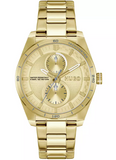 HUGO Ladies Gold IP Multifunction Bracelet Watch