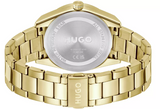 HUGO Ladies Gold IP Multifunction Bracelet Watch