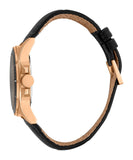 Esprit Arlo ES1G322L0035 Mens Quartz Watch | 44mm Black Leather Strap | Luxury Original New