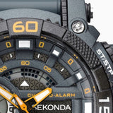 Sekonda 1349 Men's Gray Dial Round Shape Plastic Strap Quartz Digital Wristwatch | 100m Water Resistant