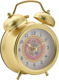 Harry Potter WB203 Gold Analog Dial Charms Hogwarts Crest Bell Alarm Clock | Official Harry Potter Merchandise