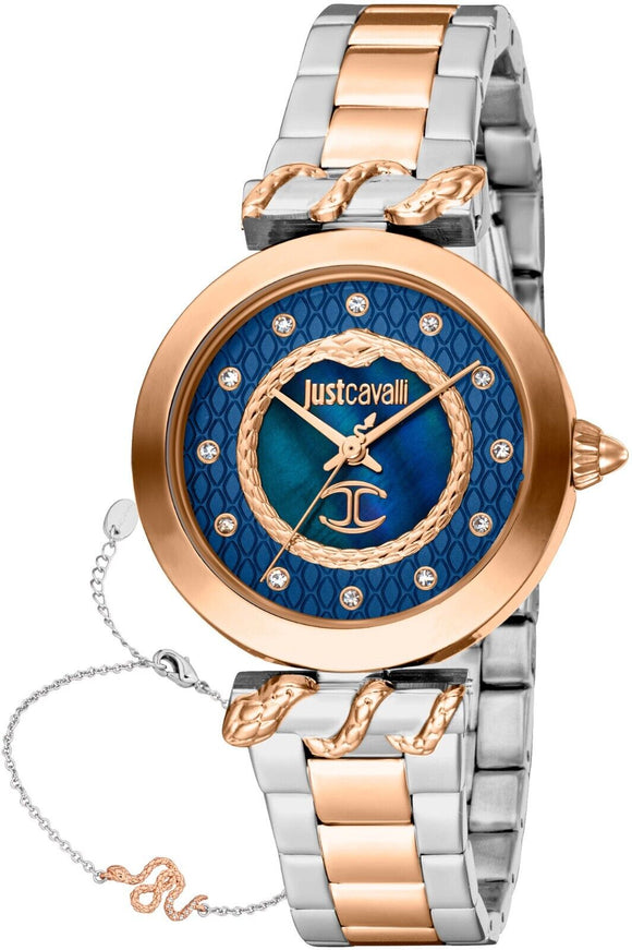 Just Cavalli Donna luce JC1L257M0085 Women's 32mm Quartz Watch 2-Tone Stainless Steel Wristwatch